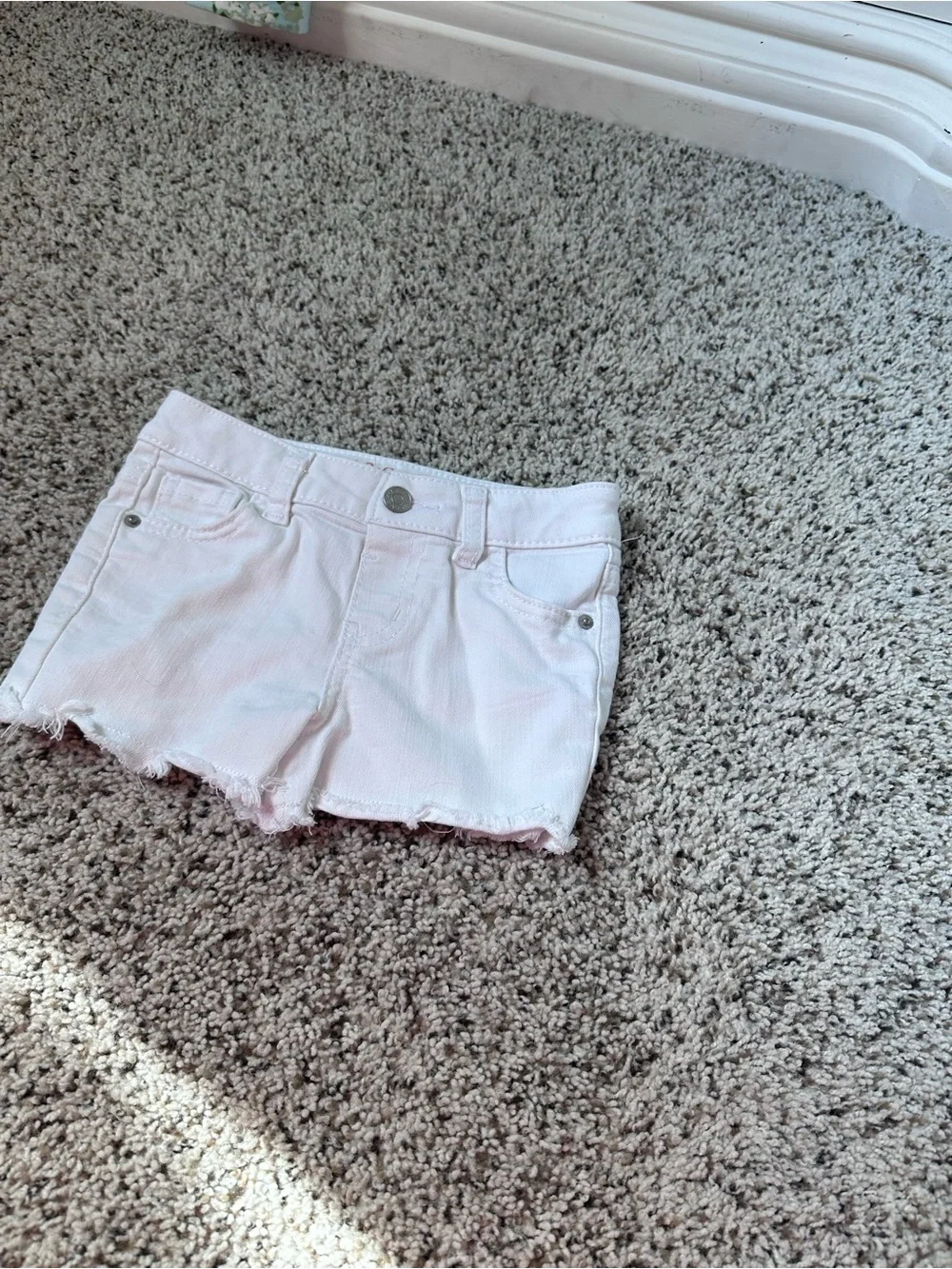 Cat and jack white Denim Cutoff Shorts 3T